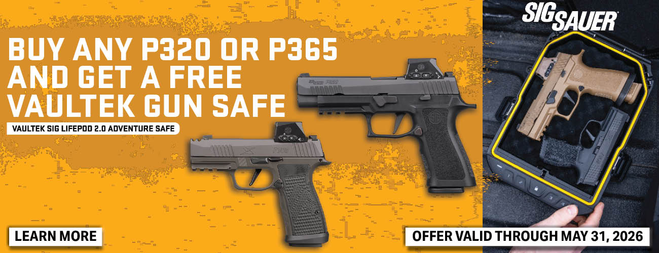 Sig Sauer P320 or P365 Vaultek Safe Promo
